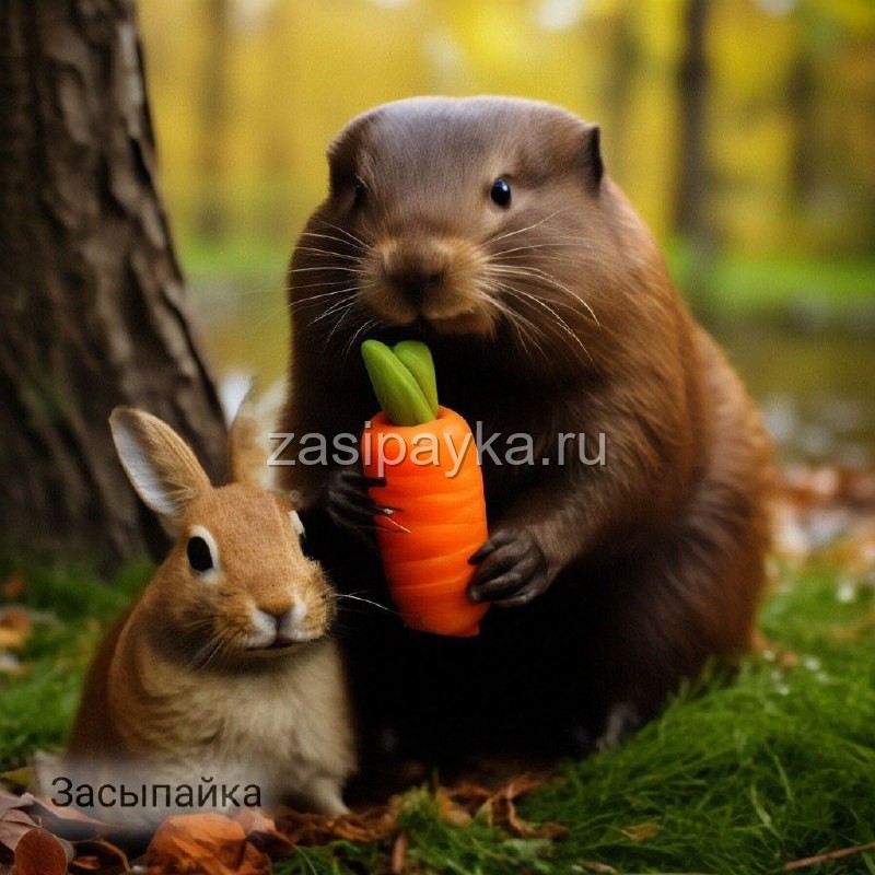 🦫🐇Боря Бобёр и Зайчик: Дружба и Морковный Урожай🥕