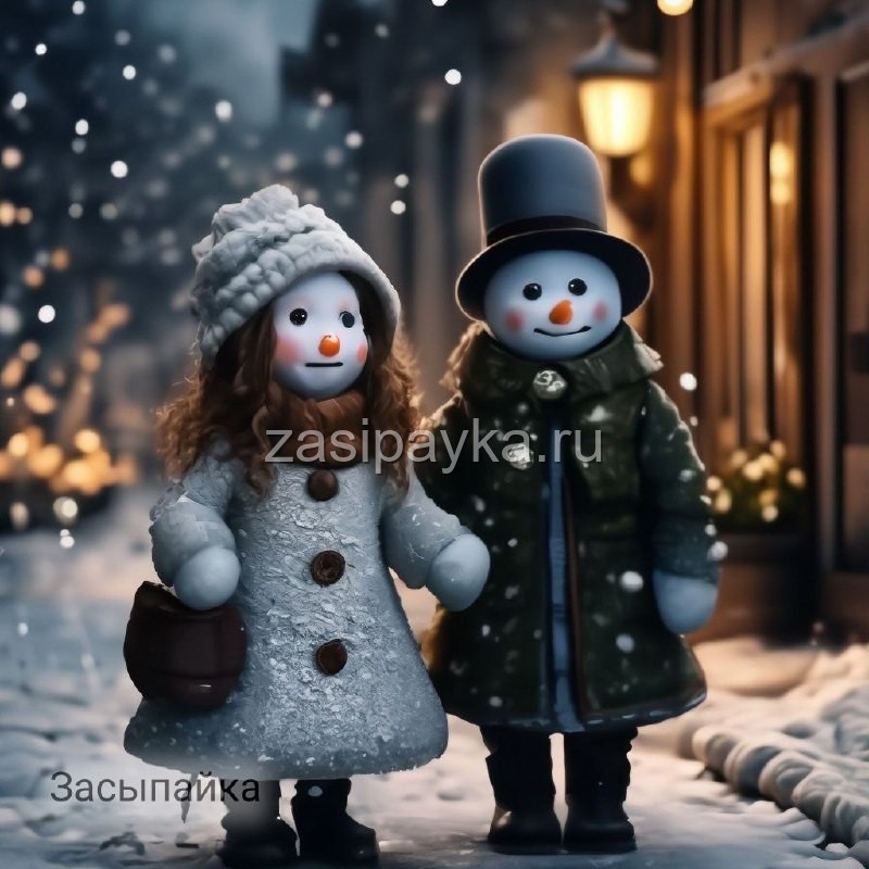⛄️Как Cнежная Баба Cнежного Мужика искала. И нашла☃️ Сказка о с'нежной дружбе