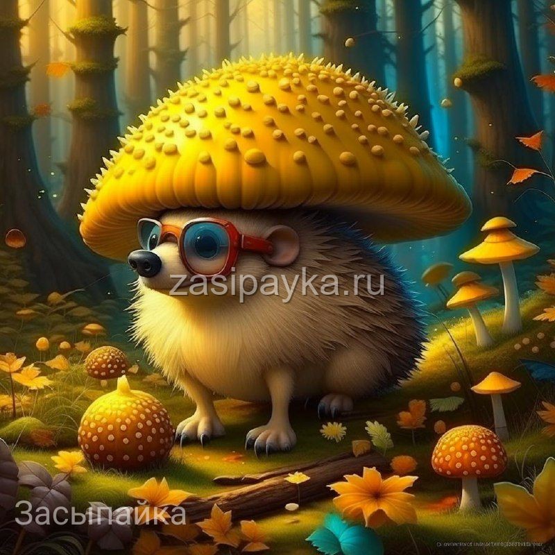 🦔Как ёжик Матвей грибы собирал🍄 Белый стих