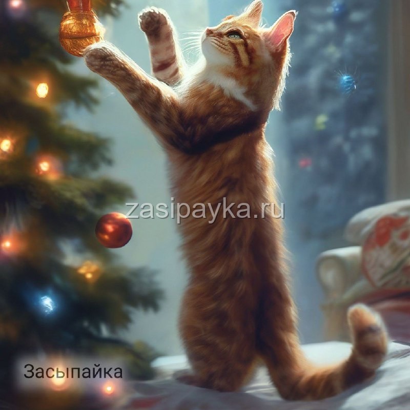 🐈⬛Как кот Барсик ёлку наряжал🎄 Мило котовая сказка