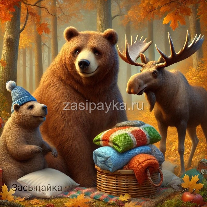 🐻Как медведь готовился ко сну, а друзья не давали скучать🦫🫎