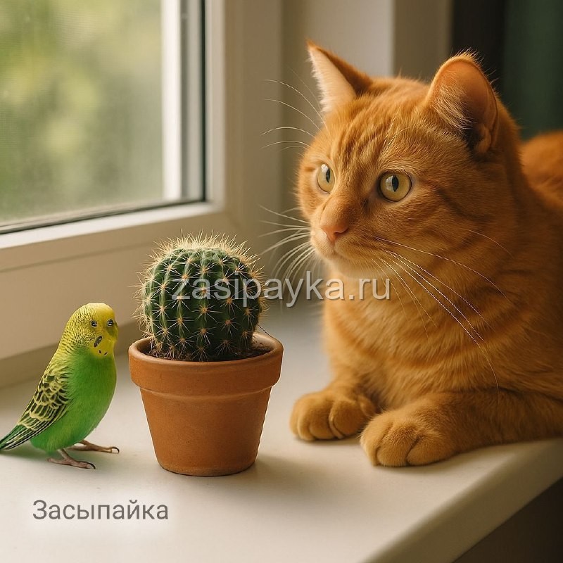 🌵🐈🦜Кекс, Гришка и Левонтий — Говорящий Кактус