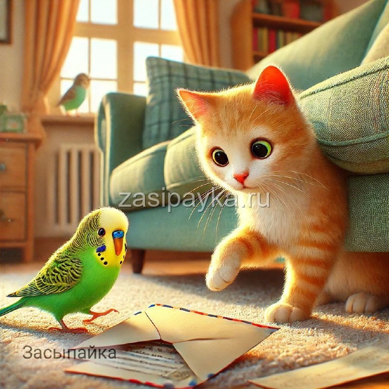 🐈🦜Кекс, Гришка и потерянное письмо ✉️