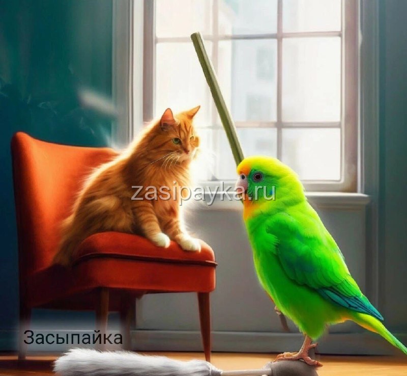 🐈 Кекс и Гришка: День Уборки🦜