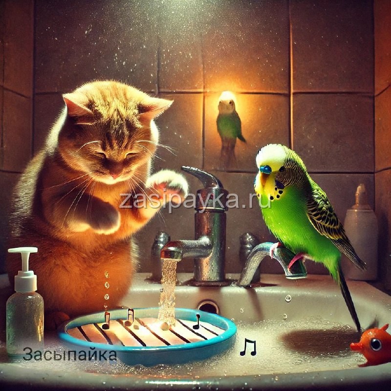 🐈Кекс и Гришка: Ночь в ванной🦜