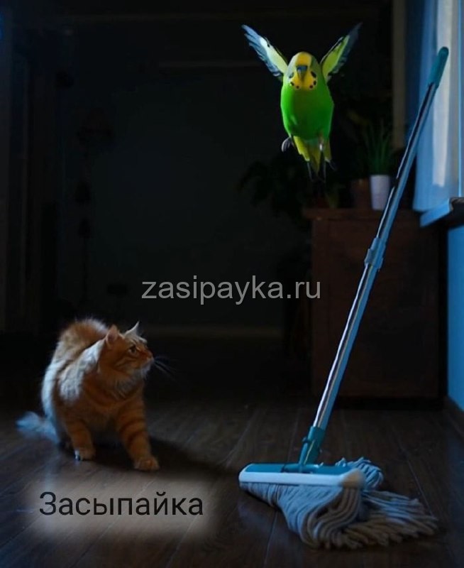🐈🦜Кекс и Гришка против Боевой Швабры