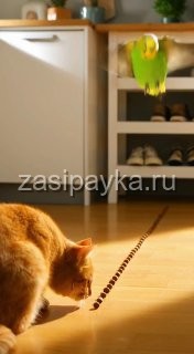 Кекс и загадочный след из корма
