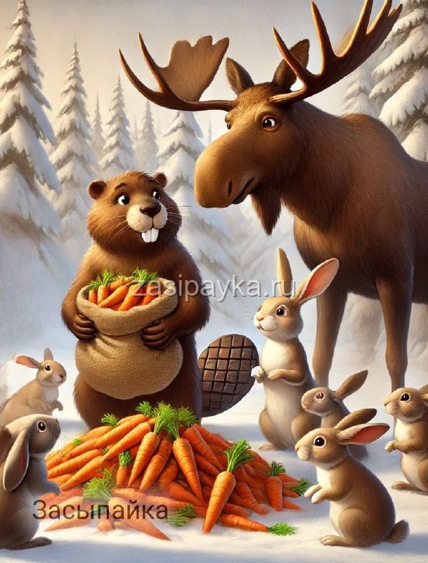 🐻🦫🫎Морковное приключение🥕🥕🥕