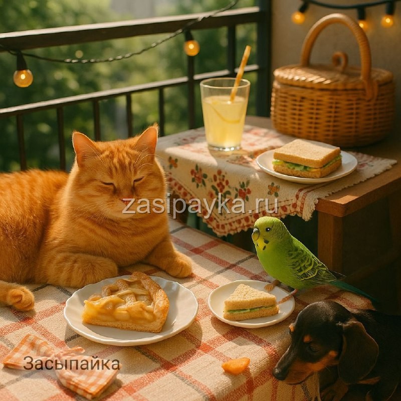 🐈🦜Пикник с сюрпризом»