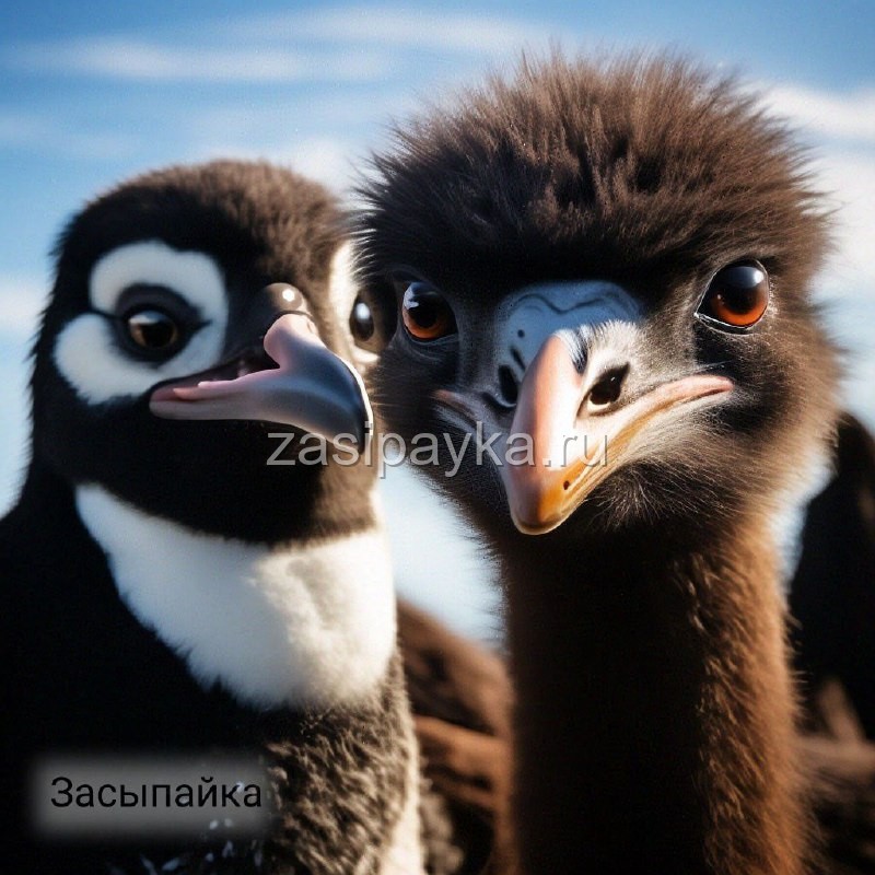 🐧Полет мечты: Тимофей страус и Петя пингвин🎈