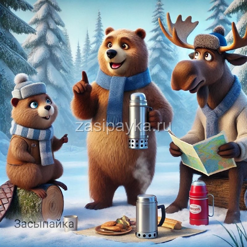 🐻🦫🫎Потерянные лыжники и медвежий след☕️