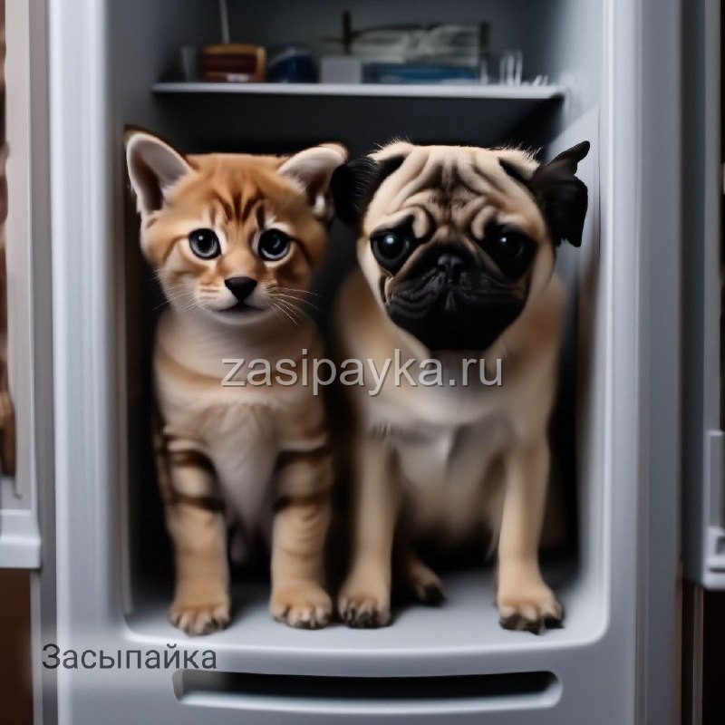 🐱Приключения в холодильнике🐶 Неприкрытое счастье