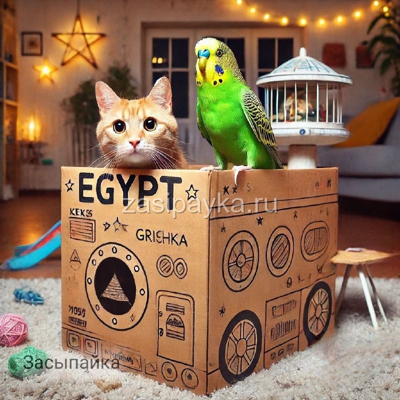 🐈🦜Путешествие в коробку 📦