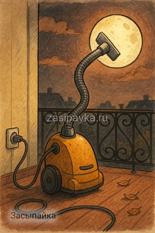 🌕 Пылесос, который хотел засосать Луну (абсурдная, весёлая и полезная сказка)