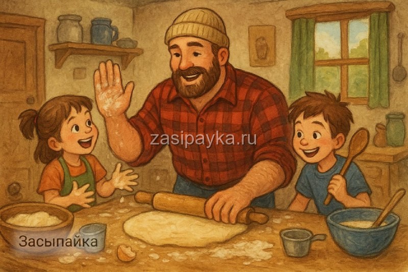 🪵 Сказка: «Папа-лесоруб и волшебный ужин»