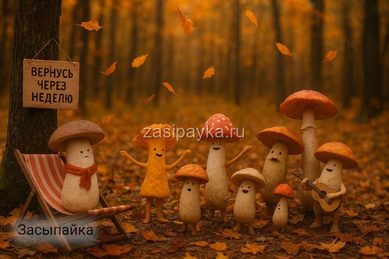 🍂 Сказка про Бабье лето и грибы-самоуправленцы