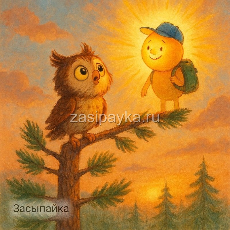 🦉Сказка: «Совёнок, который проспал день»🌞