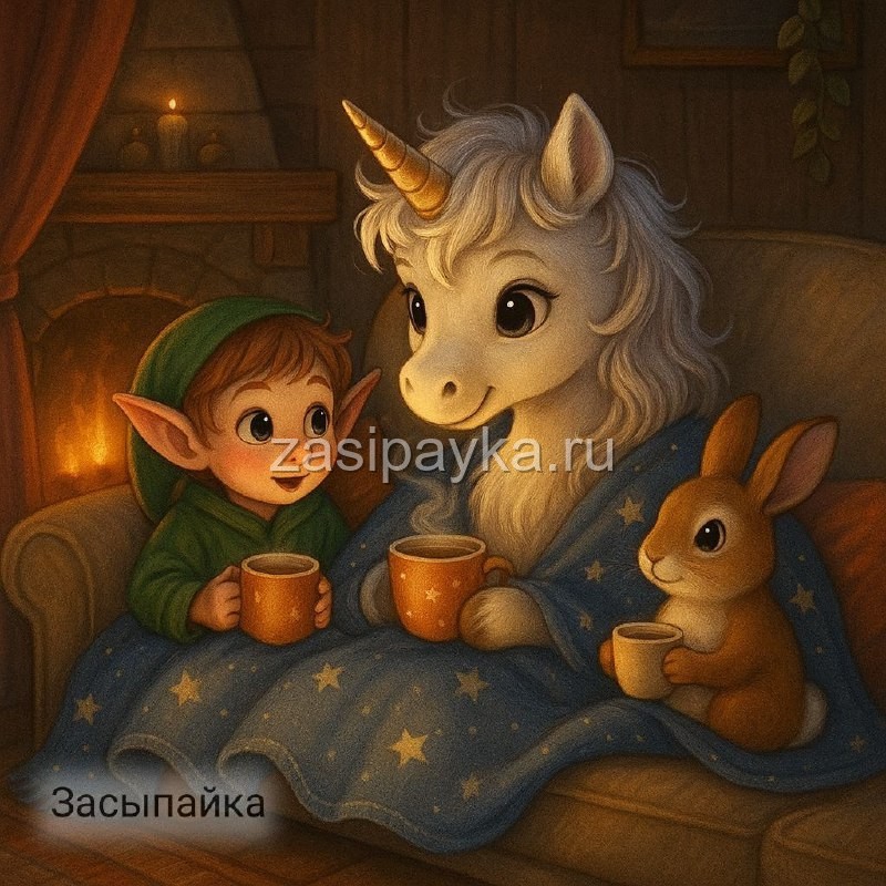🦄🧝♂️🐇Тёплый плед с облачным рисунком