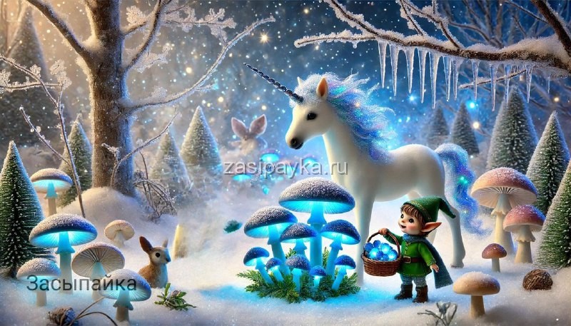 🦄🧝♂🐇Волшебные зимние грибы🍄🟫